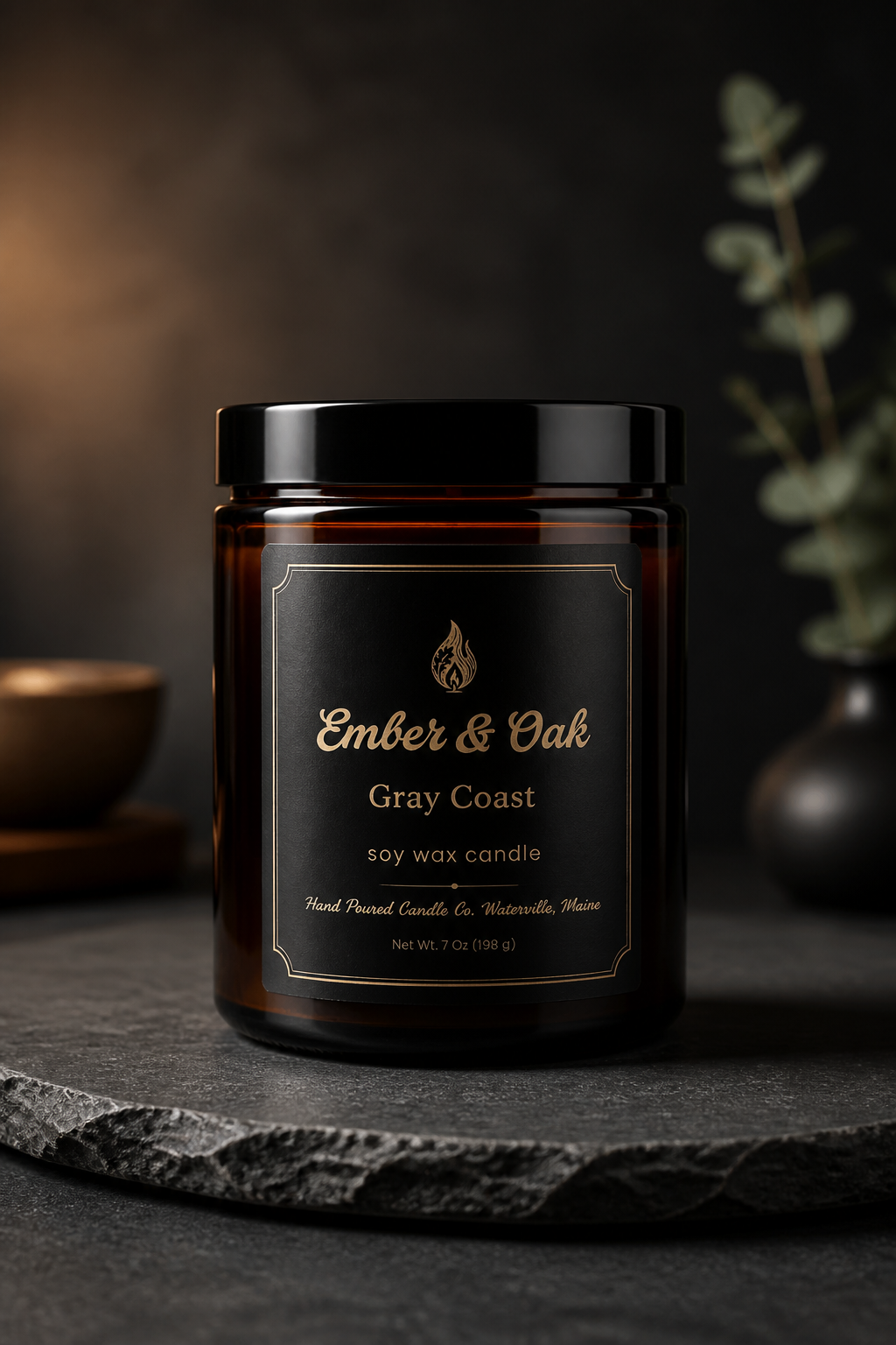 Small Batch Soy Candle 9oz - Amber Jar